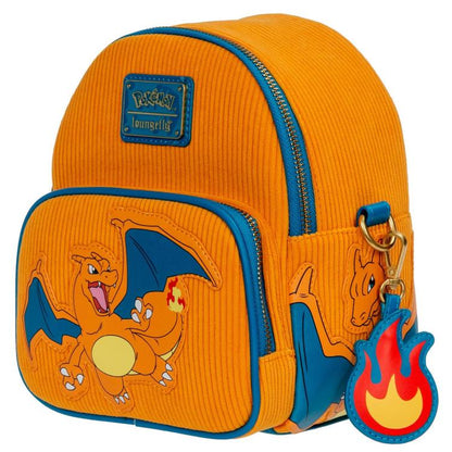Loungefly Pokemon Charizard Corduroy Convertible Exclusive Limited Edition Mini Backpack - View 10