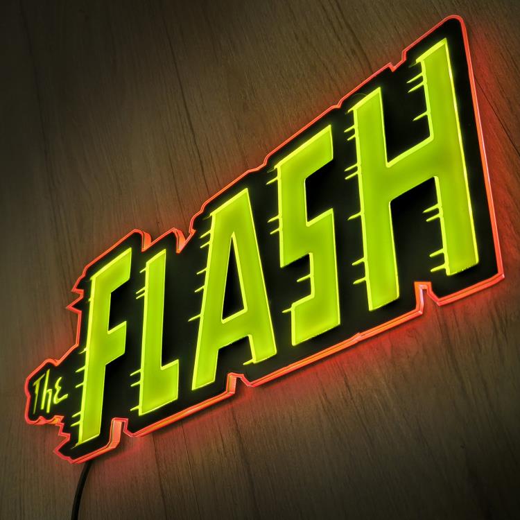 Brandlite DC Classics DC Comics The Flash Retro LED Logo Sign (5-Inch) - View 3