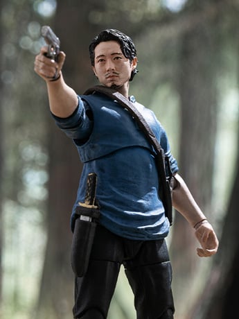 Hiya Toys The Walking Dead Exquisite Mini Series Glenn 1/18 Scale Action Figure 4-Inch