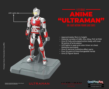 CoolPlayFun Ultraman (Ace Suit Ver.) 1/12 Scale Action Figure 6-Inch - View 5