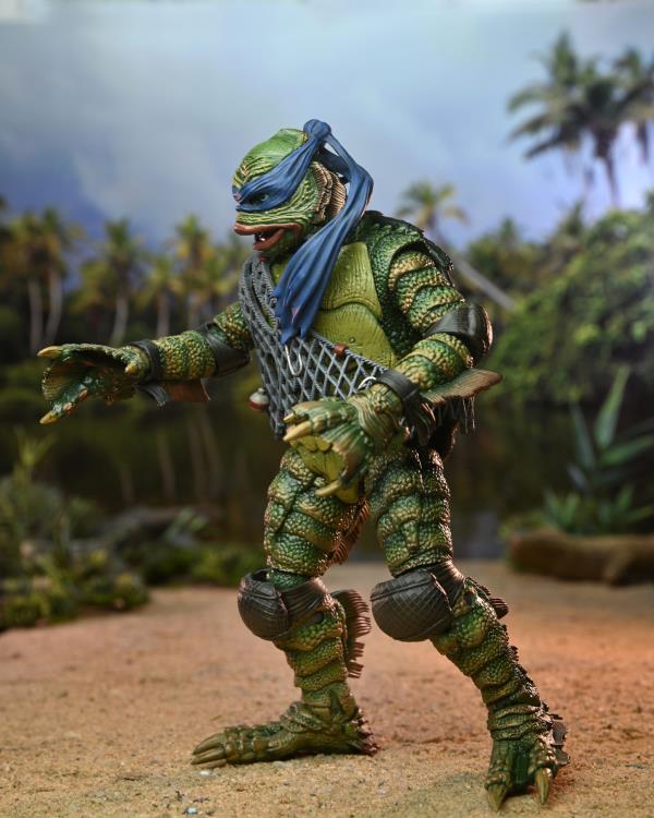 NECA Universal Monsters x Teenage Mutant Ninja Turtles Ultimate Leonardo as The Creature Figure - View 8