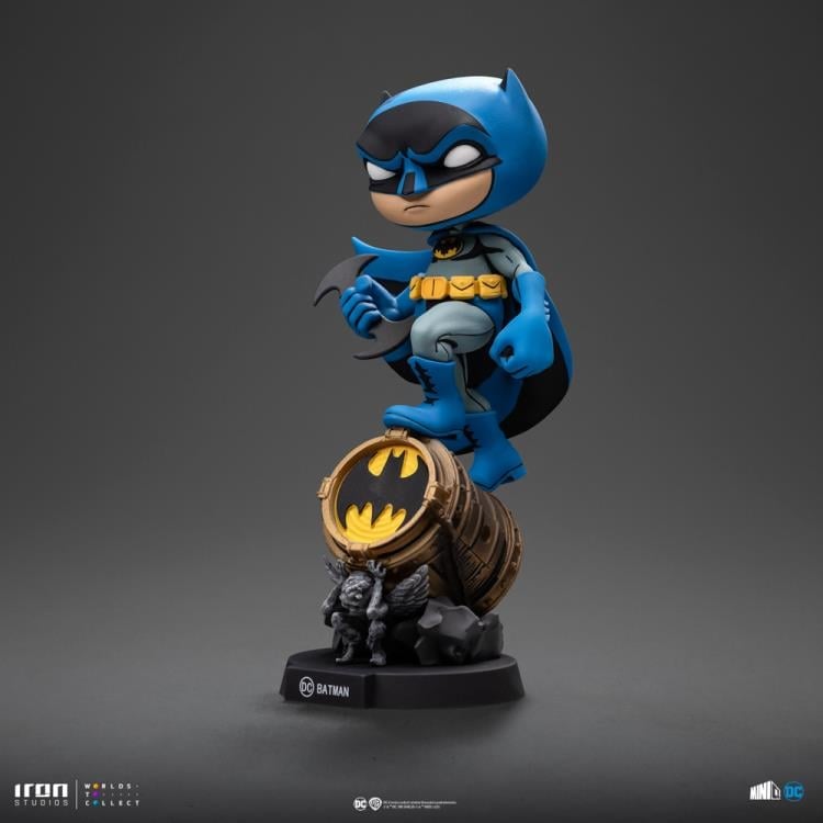 Iron Studios MiniCo DC Comics Batman on Bat-Signal (Blue Variant) Figure - View 4