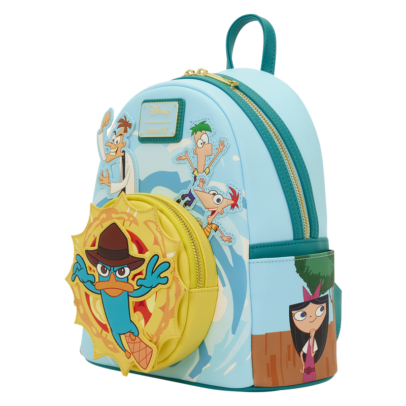 Loungefly Phineas and Ferb Light-Up Mini Backpack, 10.5-Inch - View 4
