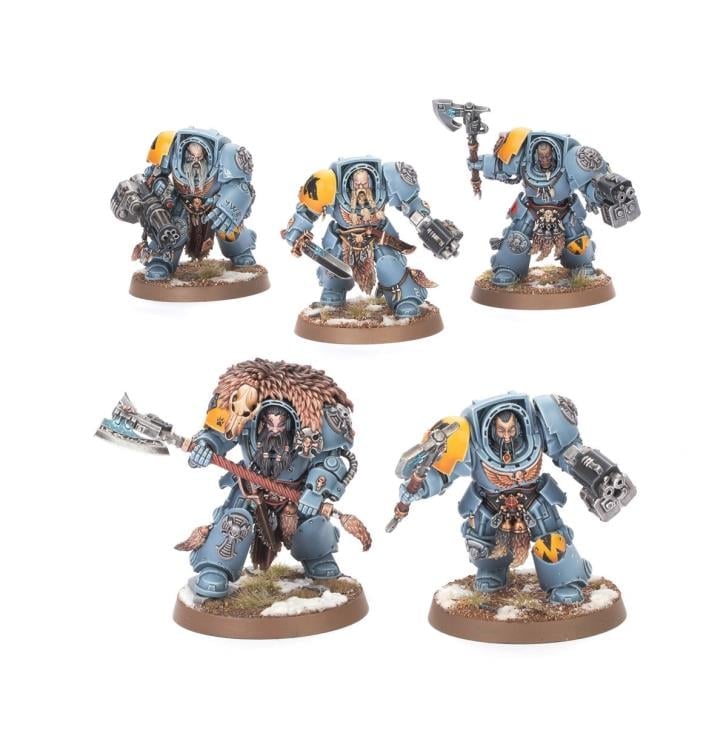 Games Workshop Warhammer 40,000 Space Wolves Wolf Guard Terminators Citadel Plastic Miniatures Set - View 3