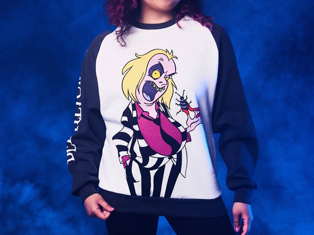 Cakeworthy Beetlejuice Retro Raglan Sweater Collectible - View 2