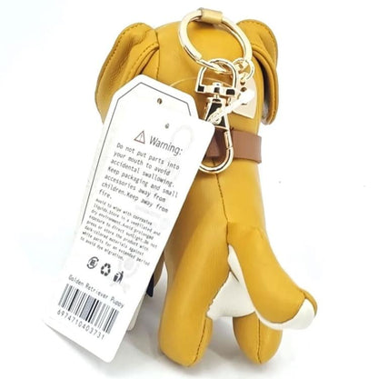 Locker Toys Leasholic Golden Retriever Leather Plush Charm, 5.5-Inch - View 5