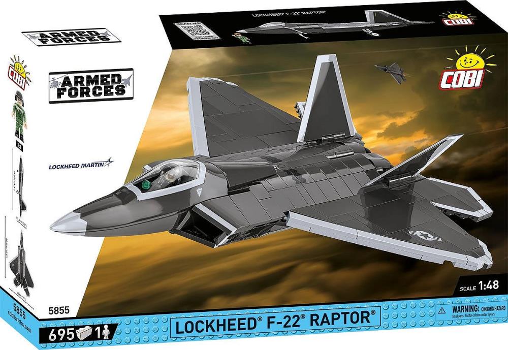 Cobi Armed Forces Lockheed F-22 Raptor 1/48 Scale Building Block Set - View 10