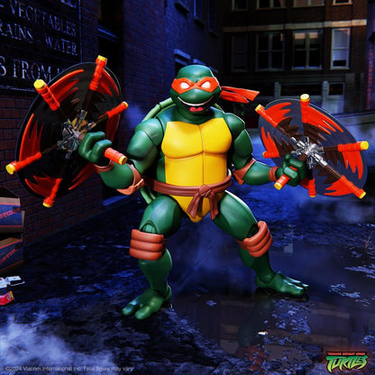 Super7 Teenage Mutant Ninja Turtles Ultimates! Michelangelo (2003 Animated Series) Action Figure - View 3