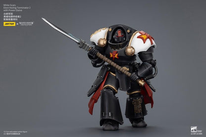 JoyToy Warhammer The Horus Heresy White Scars Ebon Keshig Terminator with Power Glaive 1/18 Scale Action Figure (Ver. 2) - View 10