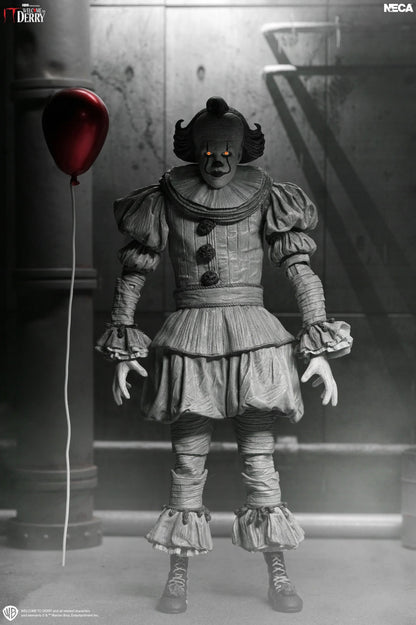 NECA IT: Welcome to Derry Ultimate Pennywise Action Figure (Black and White Ver.) - View 6