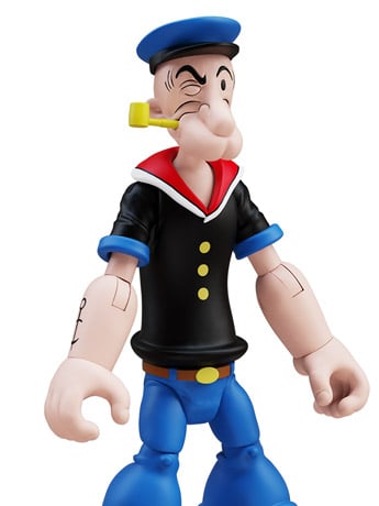 Boss Fight Studio Popeye Classics Popeye 1st Appearance (Black Shirt) 1/12 Scale Action Figure