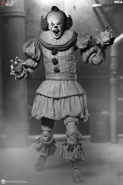 NECA IT: Welcome to Derry Ultimate Pennywise Action Figure (Black and White Ver.) - View 10