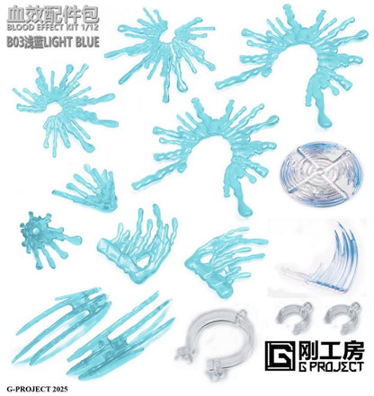 Gong Blood Effect Kit Blue 1/12 Scale Plastic Accessory Set - View 3