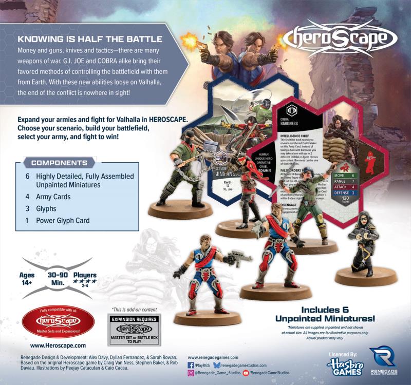 Renegade Game Studios G.I. Joe Heroscape Strike Forces Army Expansion (Unpainted) - View 3