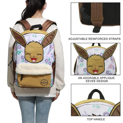 Bioworld Pokemon Eevee 17-Inch Backpack in Poly Fabric - View 8