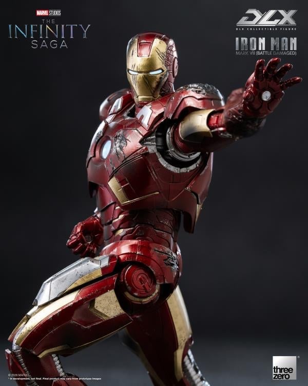 threezero Marvel Infinity Saga DLX Iron Man Mark 7 (Battle Damaged Ver.) 1/12 Scale 7-Inch Action Figure - View 4