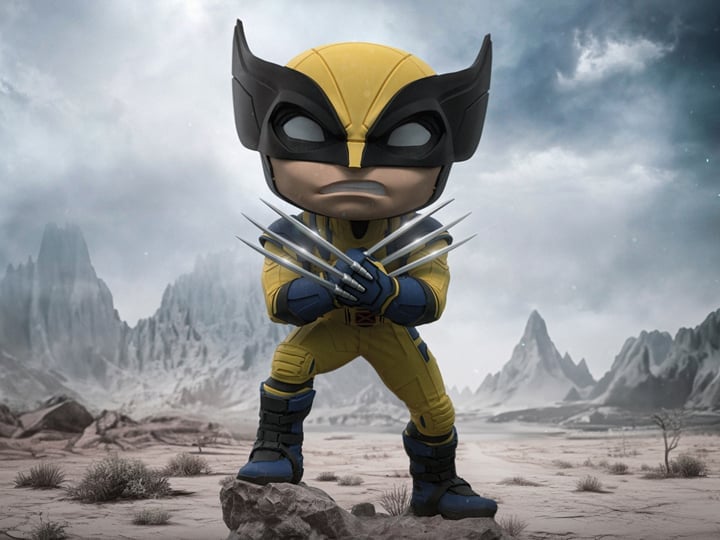Iron Studios Marvel Deadpool & Wolverine MiniCo Wolverine 5.7-Inch Figure - View 2