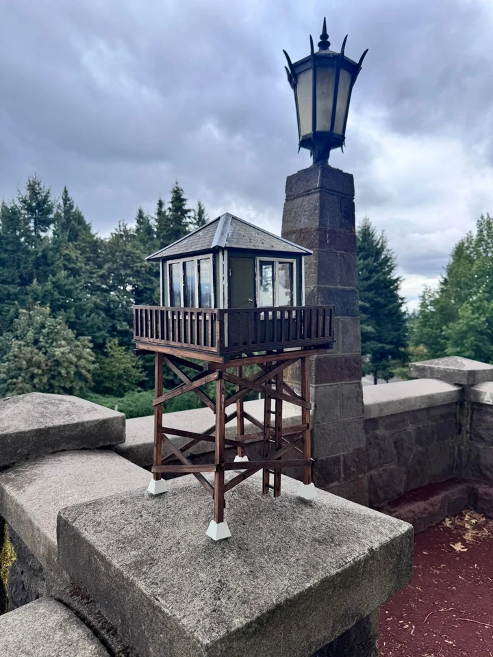 Mini Materials 1/12 Scale Fire Tower Lookout Plywood Miniature, 23.5-Inch - View 6