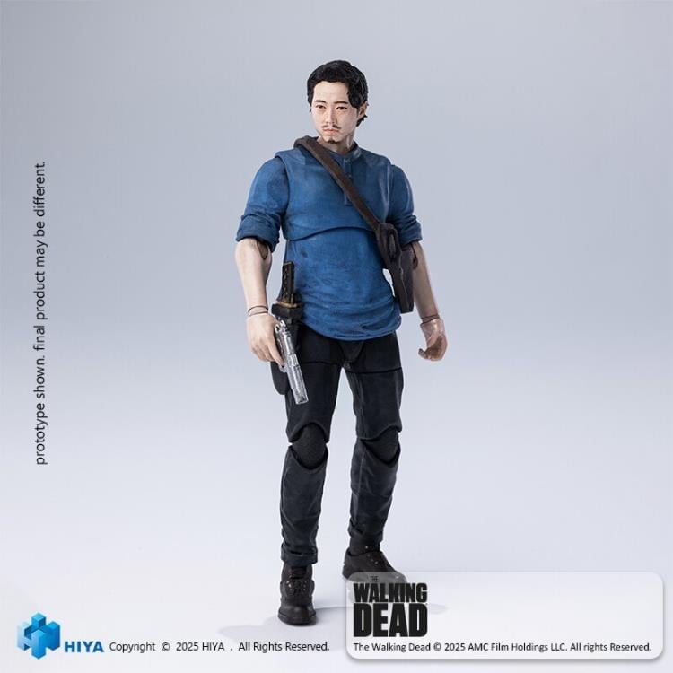 Hiya Toys The Walking Dead Exquisite Mini Series Glenn 1/18 Scale Action Figure 4-Inch - View 9