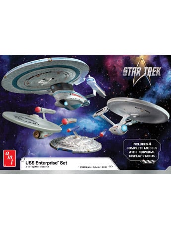 AMT Star Trek U.S.S. Enterprise Four Ship Set 1/2500 Scale Plastic Model Kit