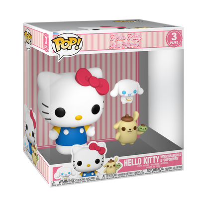 Funko Pop! Hello Kitty and Friends Hello Kitty with Cinnamoroll & Pompompurin Three-Pack - View 3