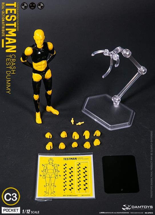 Damtoys Testman Pocket Elite Real-ActionAttribute Crash Test Dummy C3 1/12 Scale Action Figure - View 10