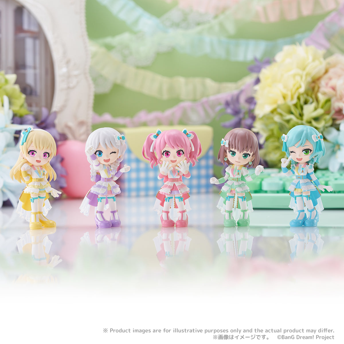 Bushiroad Creative BanG Dream! PalVerse Pastel Palettes Box of 6 Plastic Figures - View 3