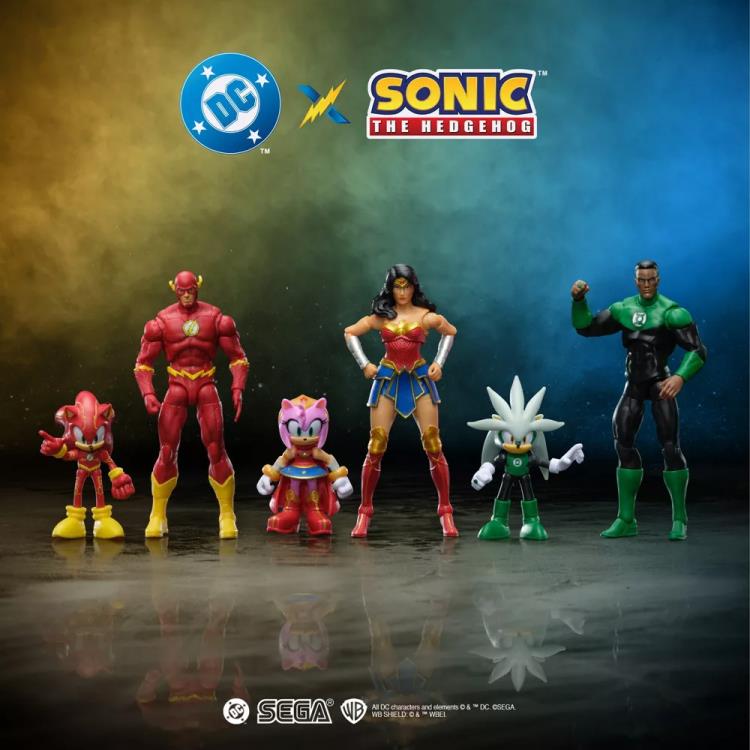 Jakks Pacific DC Comics x Sonic the Hedgehog Silver & Green Lantern Action Figure Two-Pack - View 5