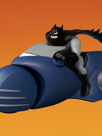 Mezco Toyz 5 Points Batman: The Animated Series Batman and Batcycle Figure Set