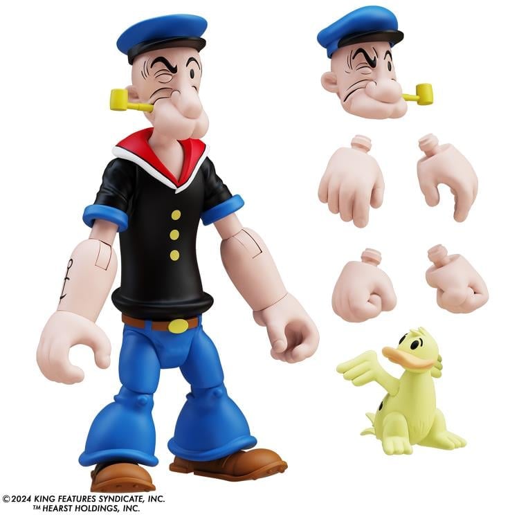Boss Fight Studio Popeye Classics Popeye 1st Appearance (Black Shirt) 1/12 Scale Action Figure - View 5