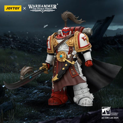 JoyToy Warhammer The Horus Heresy White Scars Hibou Khan Seeker of Atonement with The Breath of the Storm Powersword 1/18 Scale Action Figure - View 3