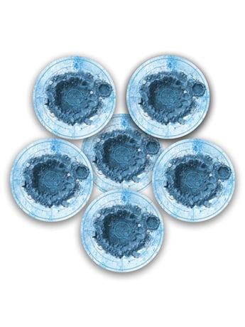 Frontline Gaming FLG Objectives Snow Crater Marker Set Neoprene Game Markers
