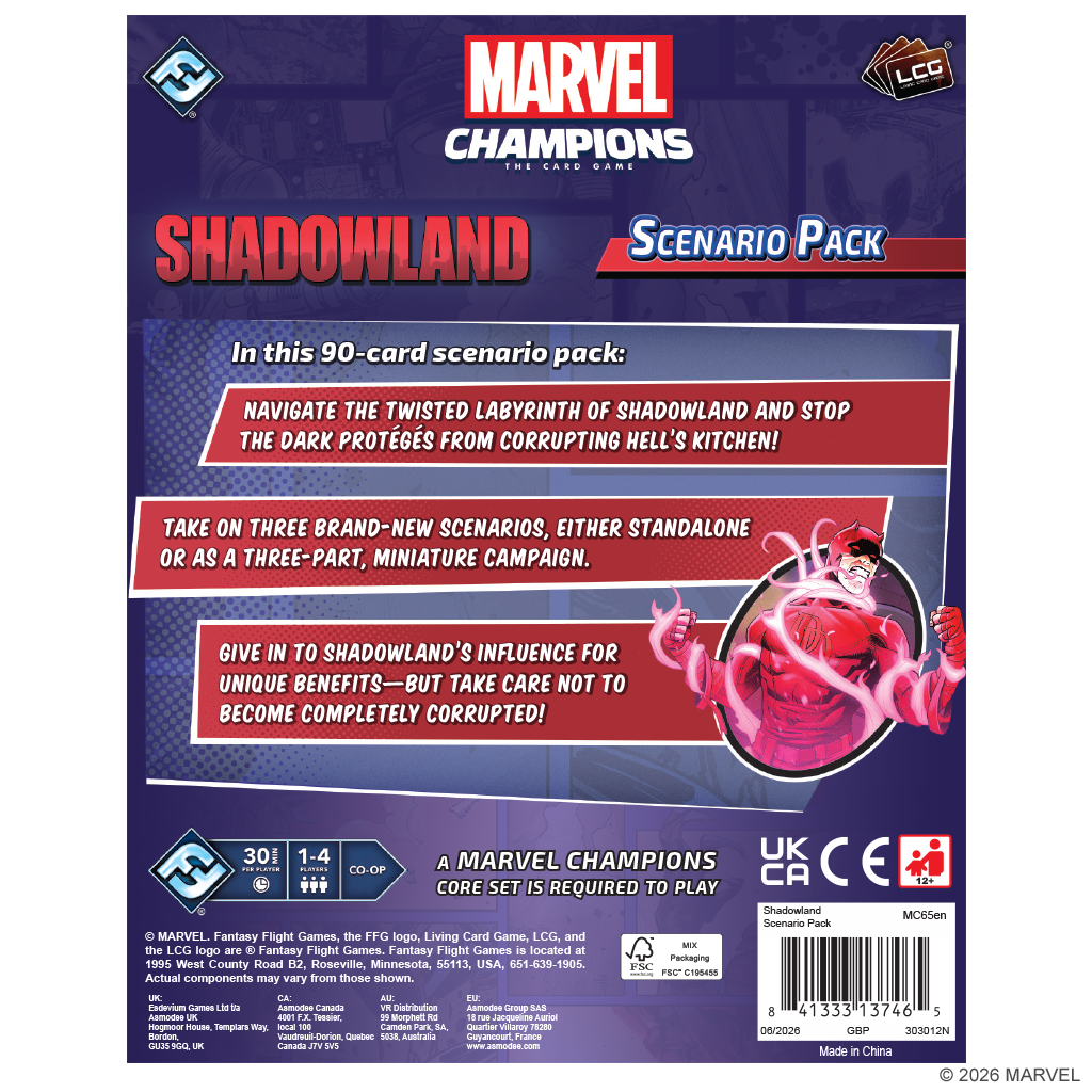 Fantasy Flight Games Marvel Champions: The Card Game Shadowland Scenario Pack - View 4
