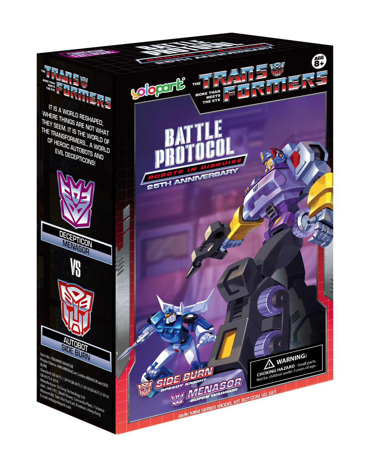 Yolopark Transformers: Robots in Disguise Battle Protocol AMK Mini Side Burn vs. Menasor BotCon 2026 Exclusive Model Kit Set - View 6