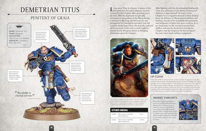 DK Publishing Warhammer 40,000 Character Encyclopedia with Exclusive Lieutenant Titus Miniature - View 3