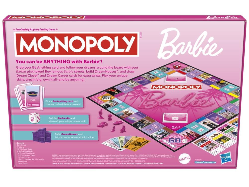 Hasbro Monopoly Barbie Edition Property-Trading Board Game - View 21
