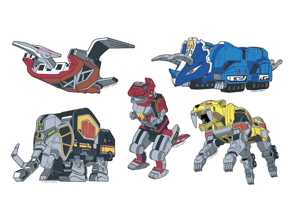 Pintrill Collectibles Mighty Morphin Power Rangers Dinozords Enamel Pin Set - View 3