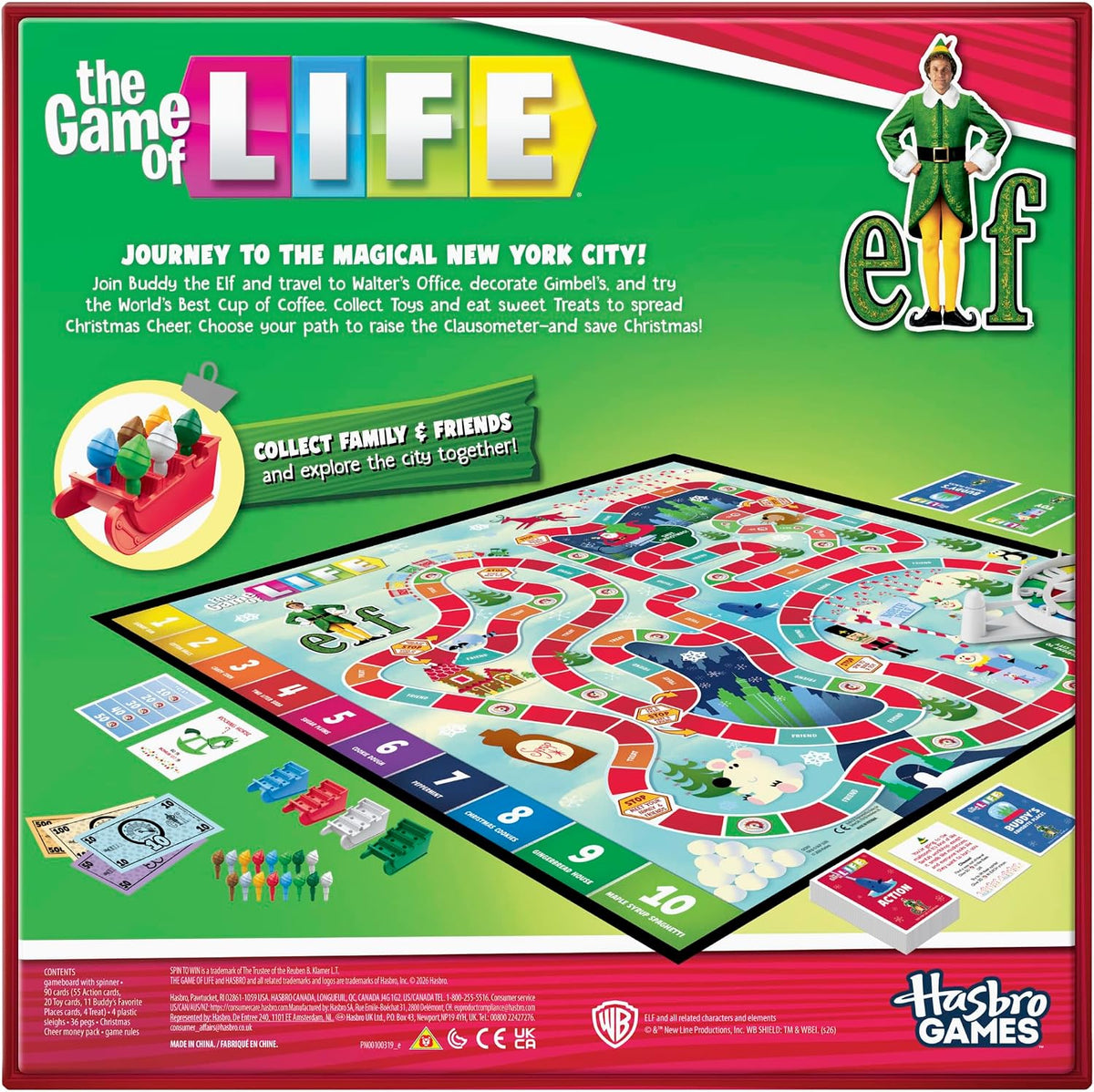 Hasbro The Game of Life: ELF Edition Buddy the Elf Board Game - View 4