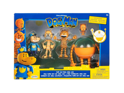 Jakks Pacific Dog Man 2.5-Inch Scale Supa Cat Pack Plus Dog Man Figure Multipack - View 4
