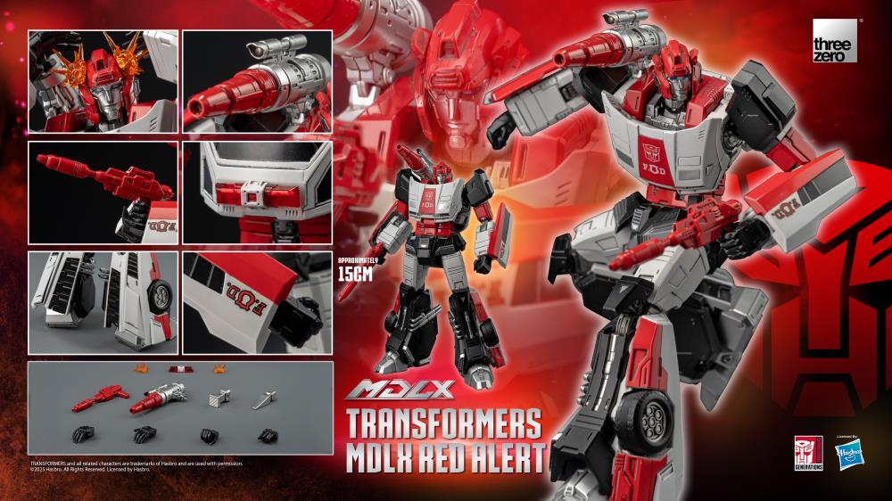 threezero Transformers MDLX Articulated Figure Series Red Alert 5.9-Inch Action Figure - View 14