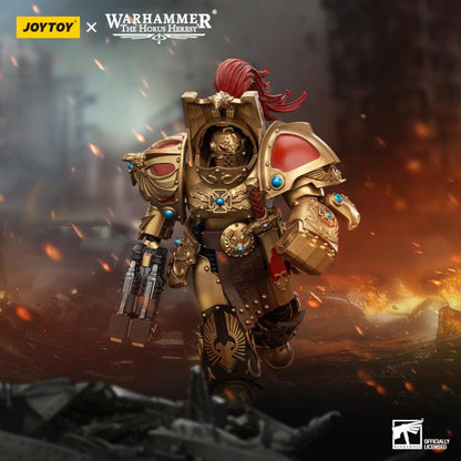 JoyToy Warhammer The Horus Heresy Legio Custodes Aquilon Terminator Squad Aquilon with Twin-Linked Adrathic Destructor 1/18 Scale Action Figure - View 3