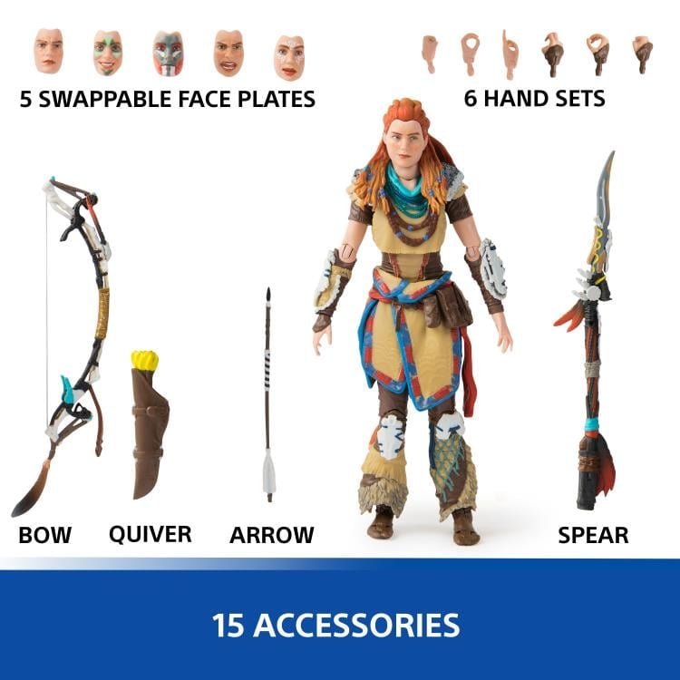 Spin Master Horizon Forbidden West The Shapes Collection Aloy (Nora Huntress Ver.) 6-Inch Action Figure - View 7