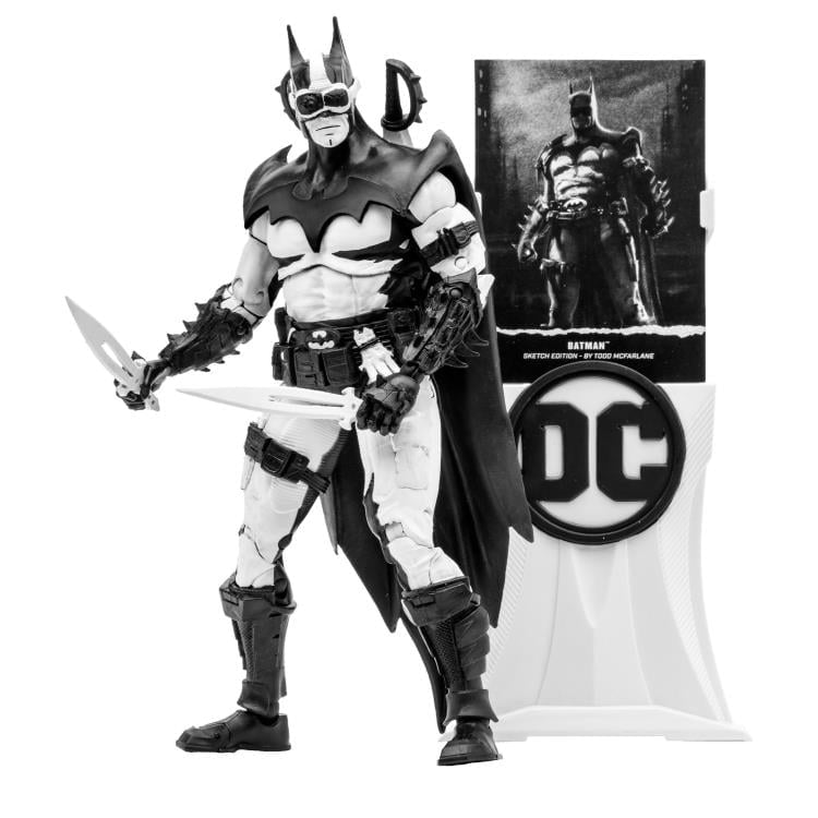 McFarlane Toys DC Multiverse Gold Label Batman Designed by Todd McFarlane (Sketch Edition) Exclusive Action Figure - View 9
