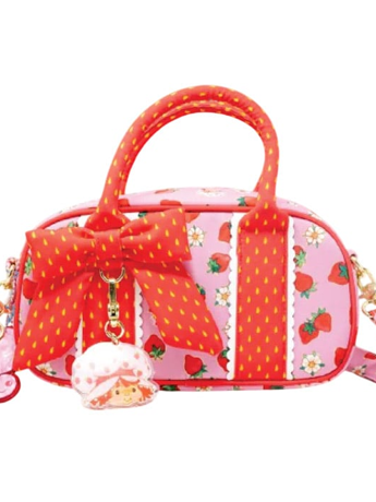 Whatever Strawberry Shortcake Dufflette Crossbody Bag, 5-Inch Cotton and Polyurethane