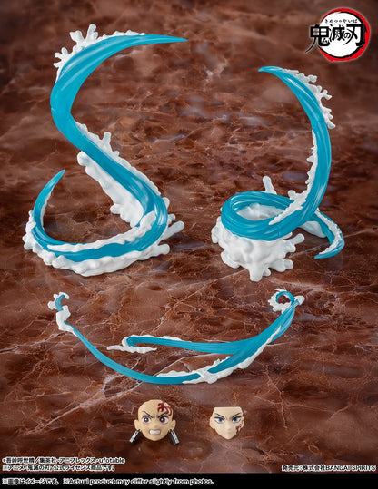 Bandai Demon Slayer: Kimetsu no Yaiba S.H.Figuarts Tanjiro Kamado & Giyu Tomioka Water Breathing Effect Parts Set - View 3