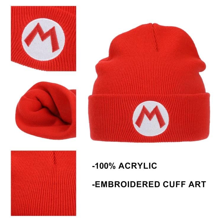 Bioworld Super Mario Embroidered Mario Cuff Beanie Hat - View 8