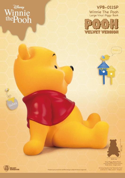 Beast Kingdom Winnie the Pooh VPB-011SP Pooh Velvet Ver. Large Vinyl Piggy Bank (14-Inch) - View 6