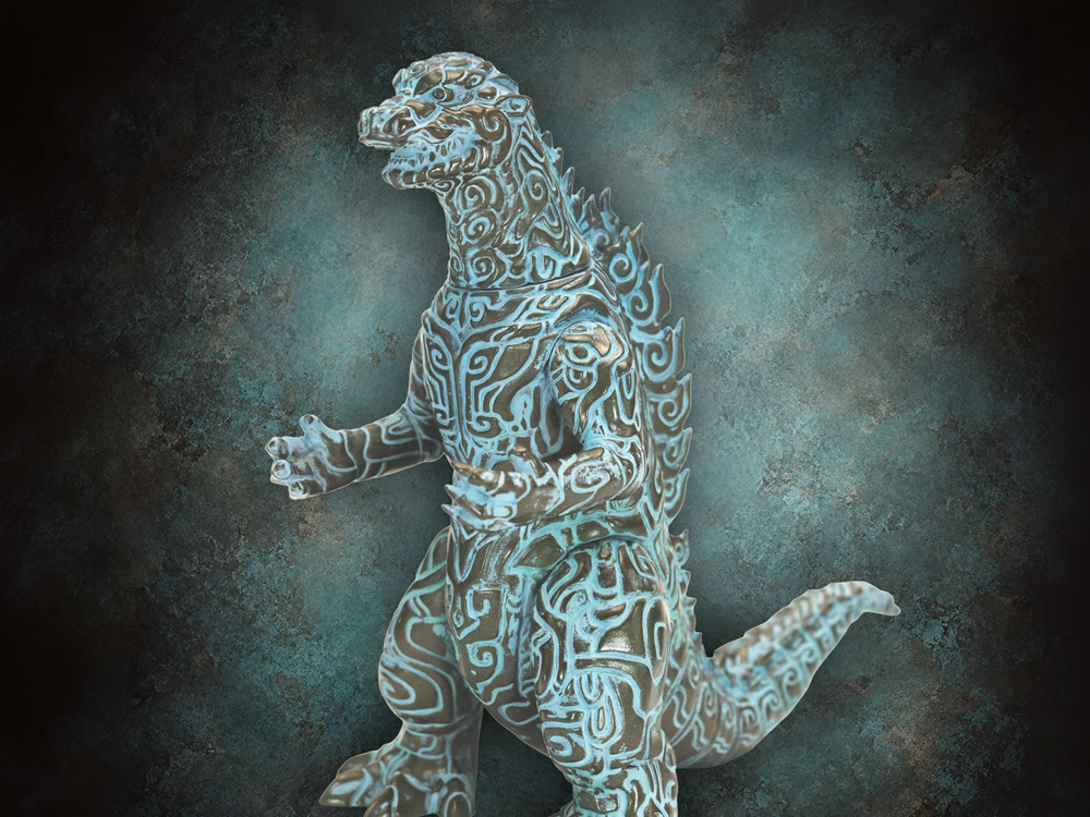 CCP Godzilla (1954) Middle Size Series Godzilla Creation Godzilla (Bronze-Style Ver.) Figure - View 2