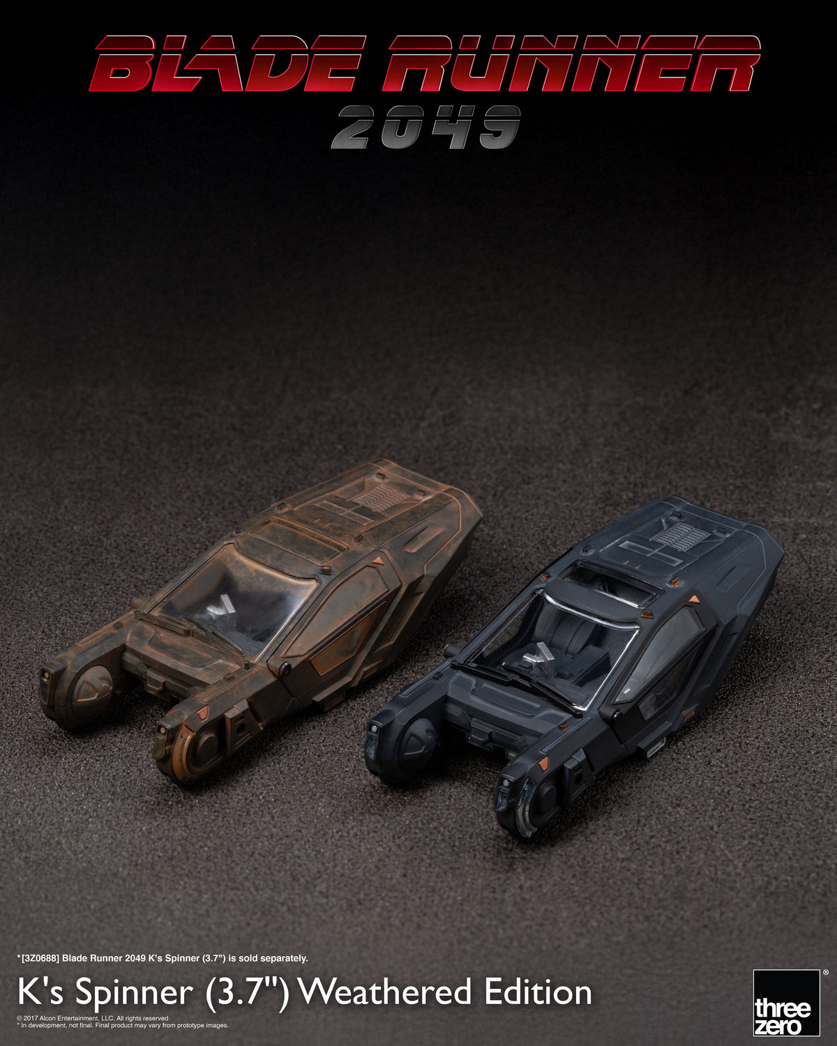 threezero Blade Runner 2049 K's Spinner Weathered Edition Exclusive Police Spinner Model - View 15