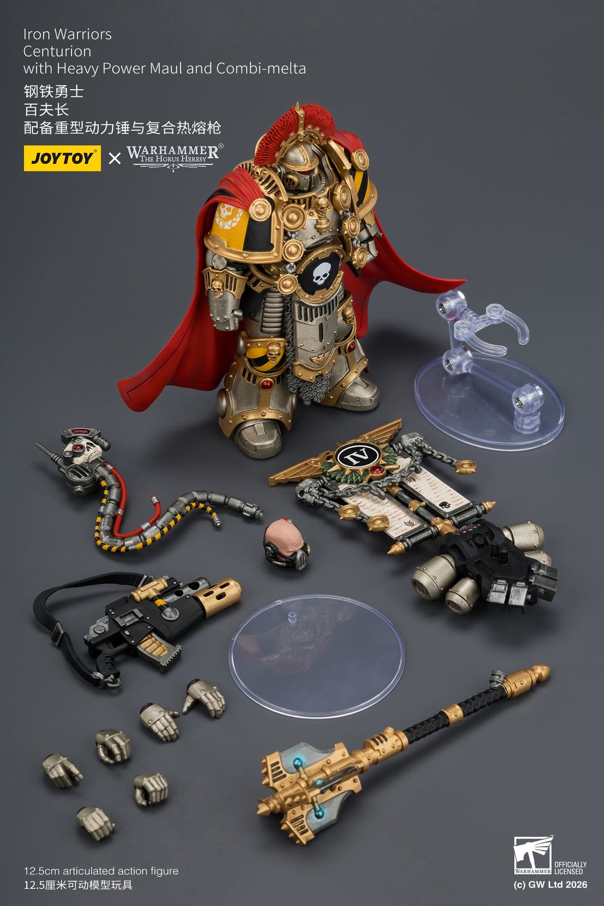 JoyToy Warhammer The Horus Heresy Iron Warriors Centurion with Heavy Power Maul and Combi-Melta 1/18 Scale Action Figure - View 14
